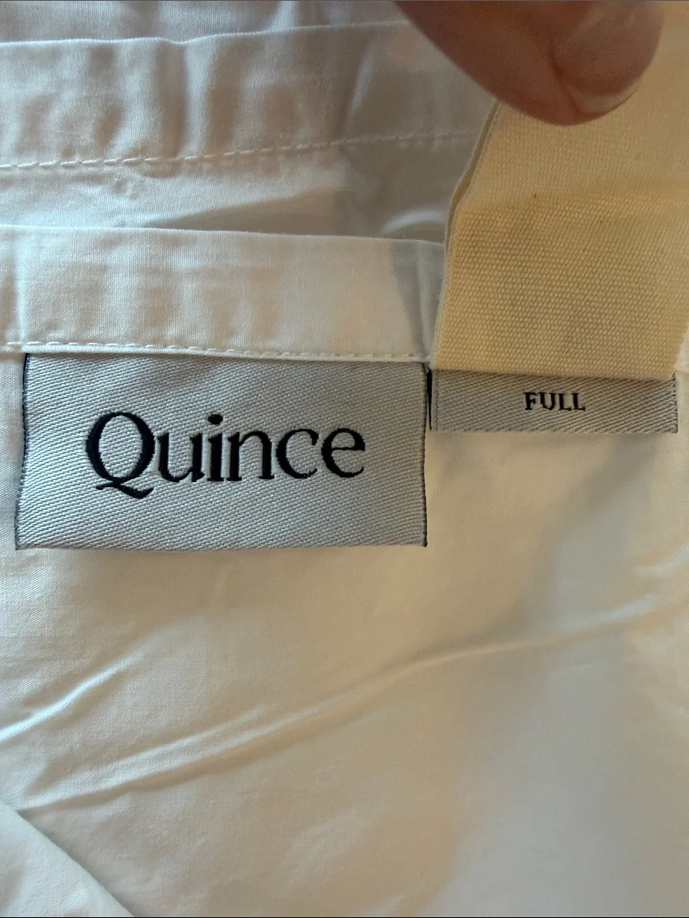 Quince Organic Cotton White Full Flat Sheet + Standard Pillowcase With Dust Bag